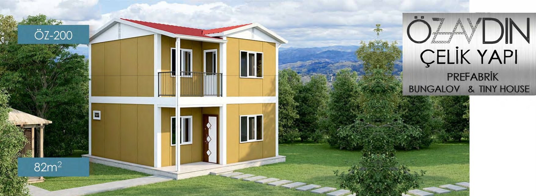 ÖZ-200 Hafif Çelik 2 Katlı 82m²