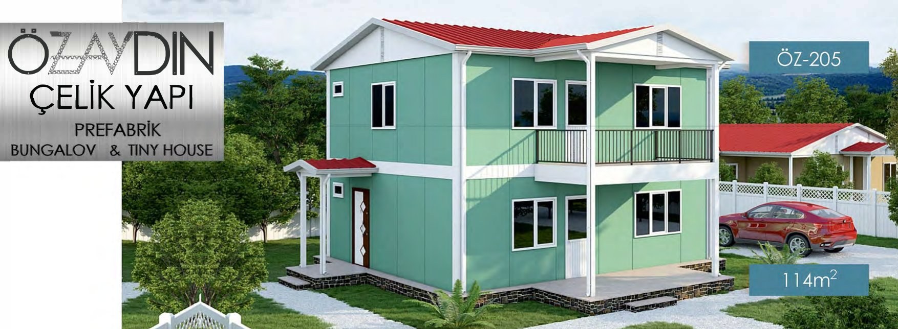 ÖZ-205 Hafif Çelik 2 Katlı 114m²