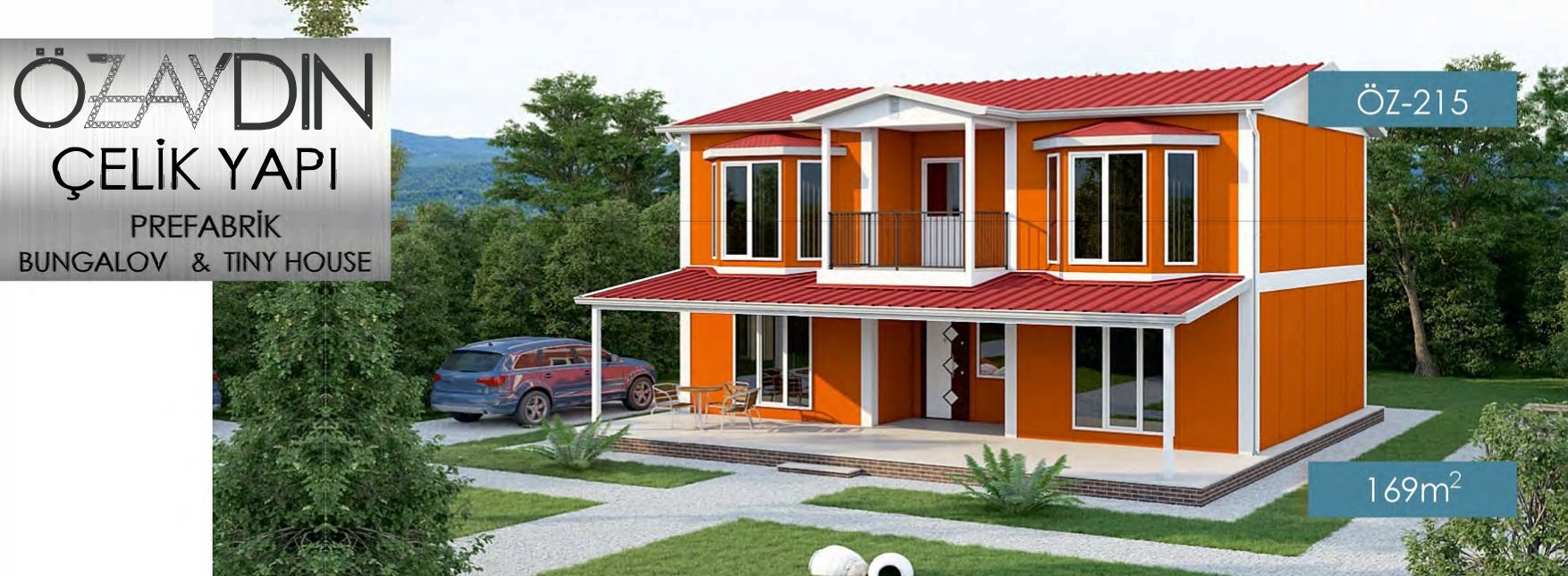 ÖZ-215 Hafif Çelik 2 Katlı 169m²